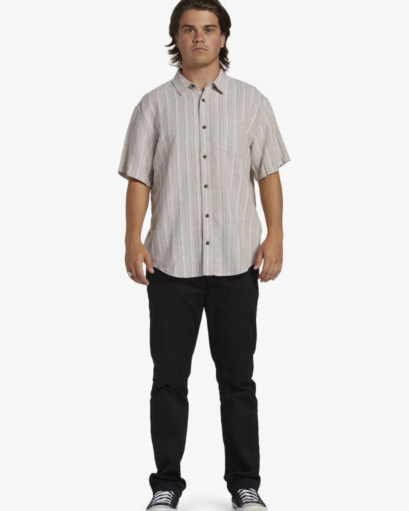 All Day Stripe - Camisa de manga curta para Homem