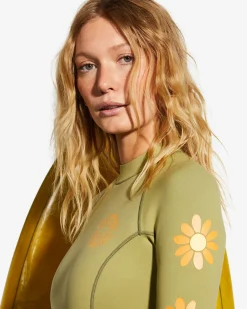 Billabong x Smiley 2/2mm Spring Fever - Fato de surf de cal&ccedil;&atilde;o e manga comprida para Mulher