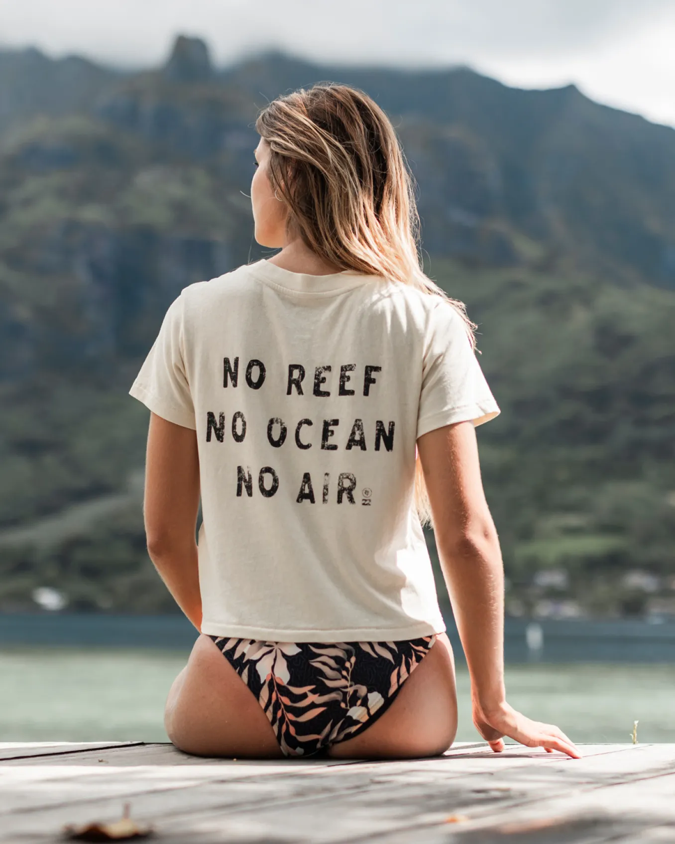 Coral Gardener Shrunken - T-shirt encolhida para Mulher