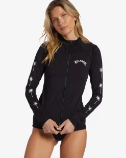 Core - T-Shirt de manga comprida UPF 50 com fecho total para surf para Mulher