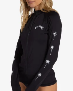 Core - T-Shirt de manga comprida UPF 50 com fecho total para surf para Mulher