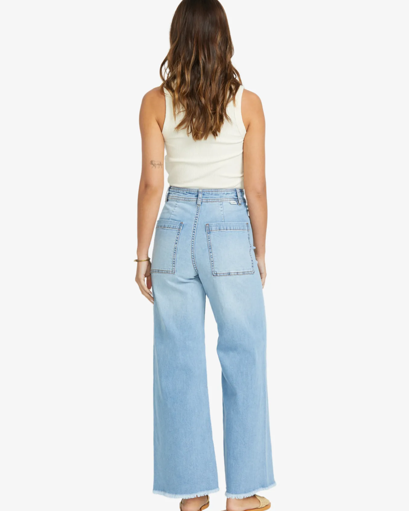 Free Fall Indigo - Calças de perna larga para Mulher