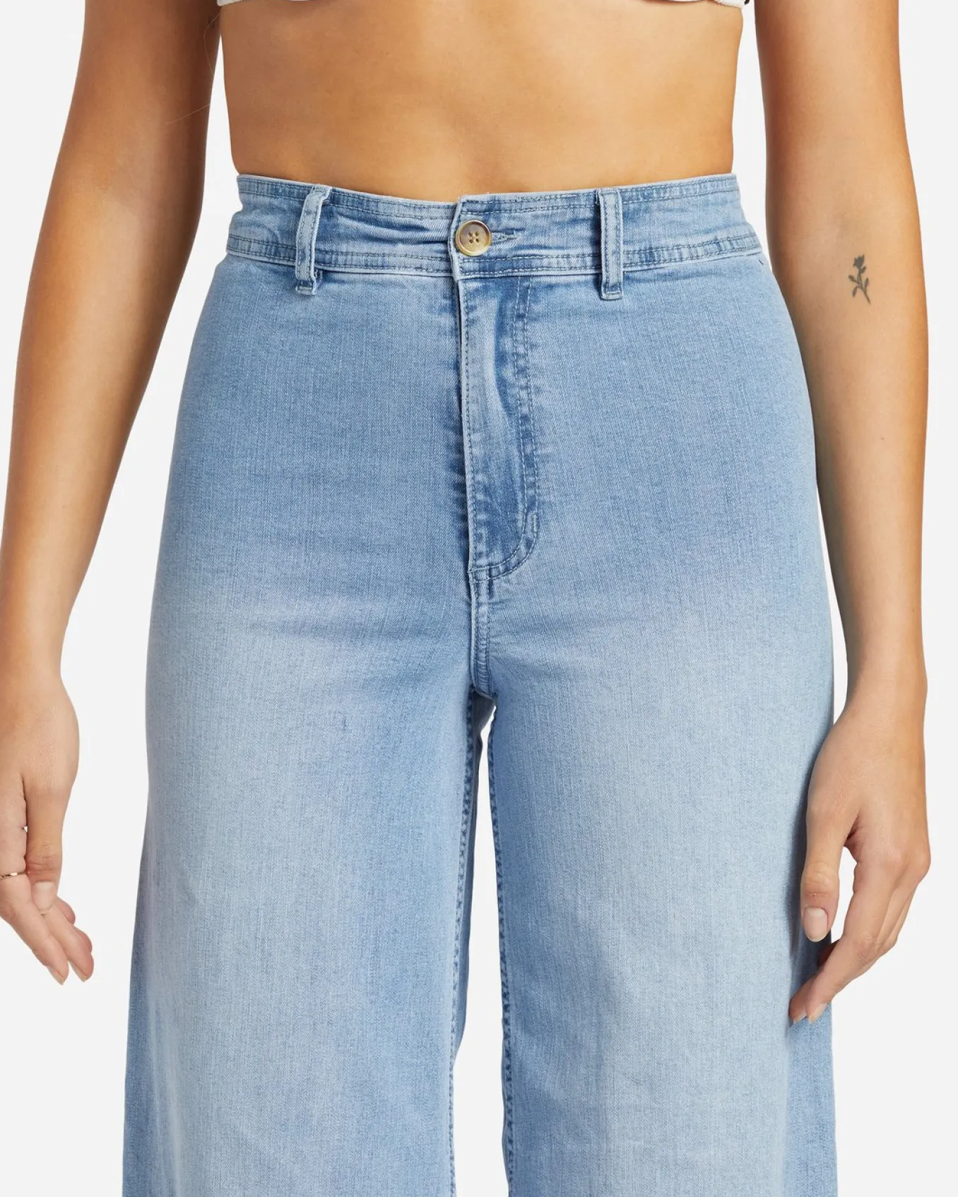 Free Fall Indigo - Calças de perna larga para Mulher