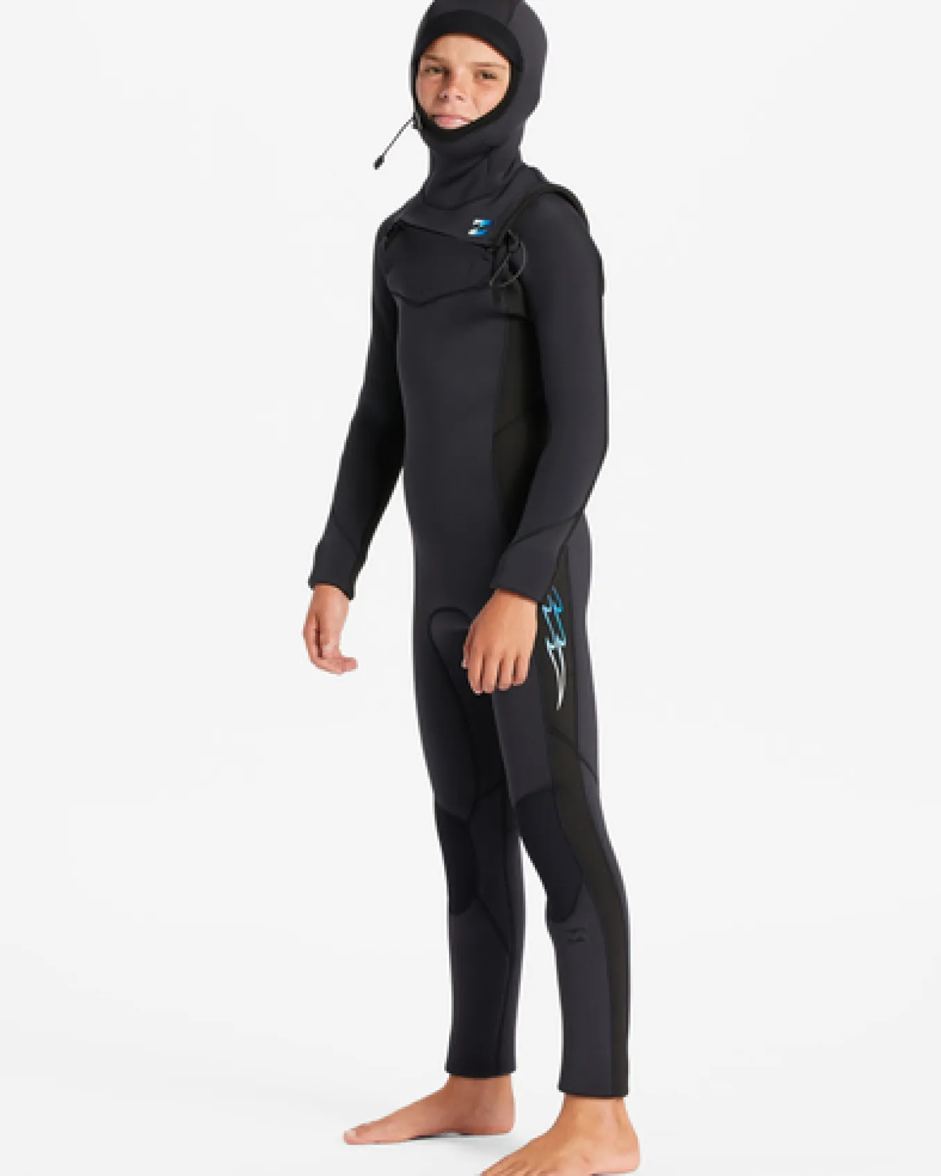 5/4mm Absolute - Fato de surf com fecho no peito e capuz para Rapazes 8-16