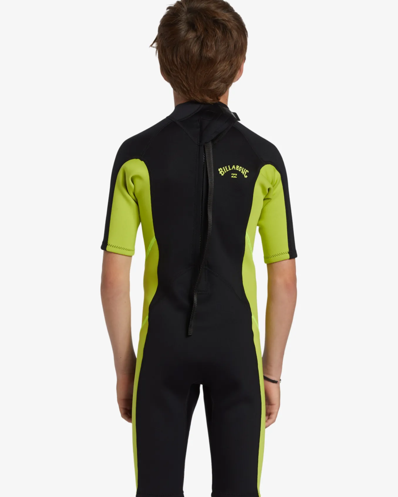 2mm Foil - Back Zip Short Sleeve Springsuit para crianças 4-16