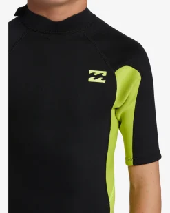 2mm Foil - Back Zip Short Sleeve Springsuit para crianças 4-16