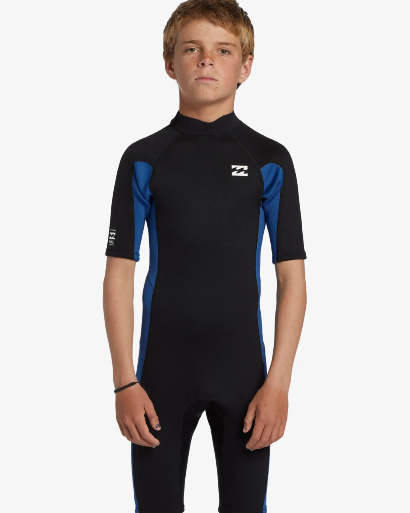 2mm Foil - Back Zip Short Sleeve Springsuit para crian&ccedil;as 4-16
