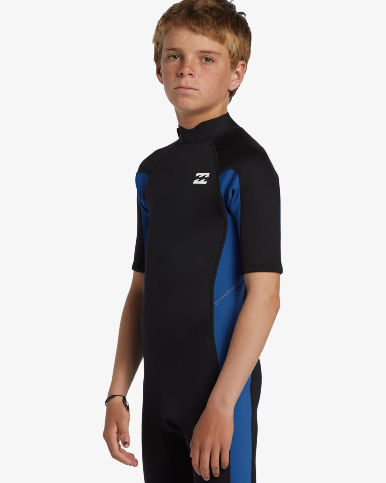 2mm Foil - Back Zip Short Sleeve Springsuit para crian&ccedil;as 4-16