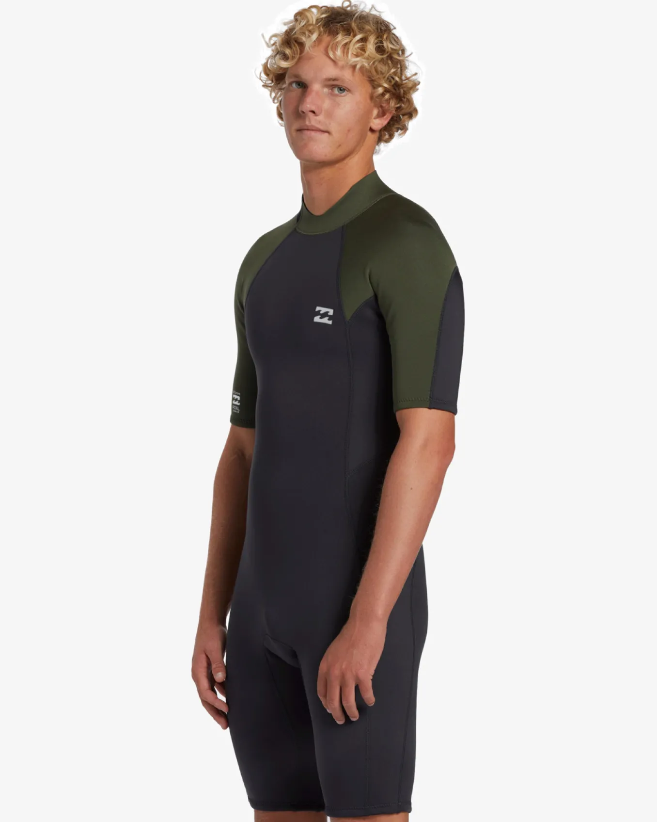 2mm Foil - Back Zip Short Sleeve Springsuit para Homem