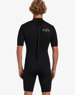 2mm Foil - Back Zip Short Sleeve Springsuit para Homem