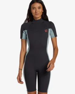 2mm Foil - Fato de surf de manga curta para Mulher