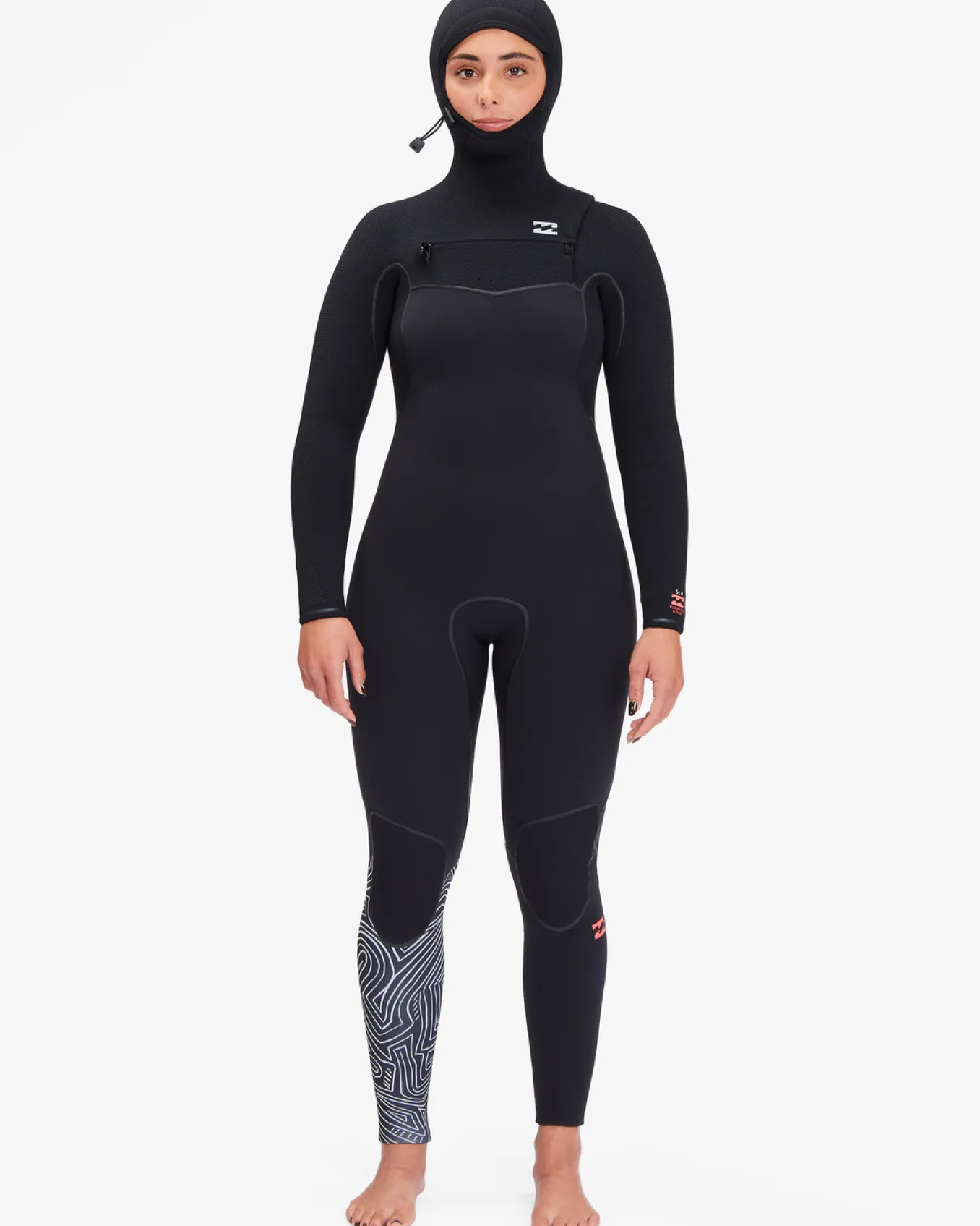 5/4mm Furnace Comp - Fato de surf com fecho no peito e capuz para Mulher