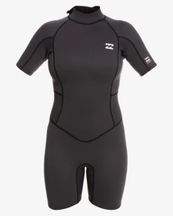 2/2mm Launch - Fato de surf de calção e manga curta com fecho nas costas para Mulher