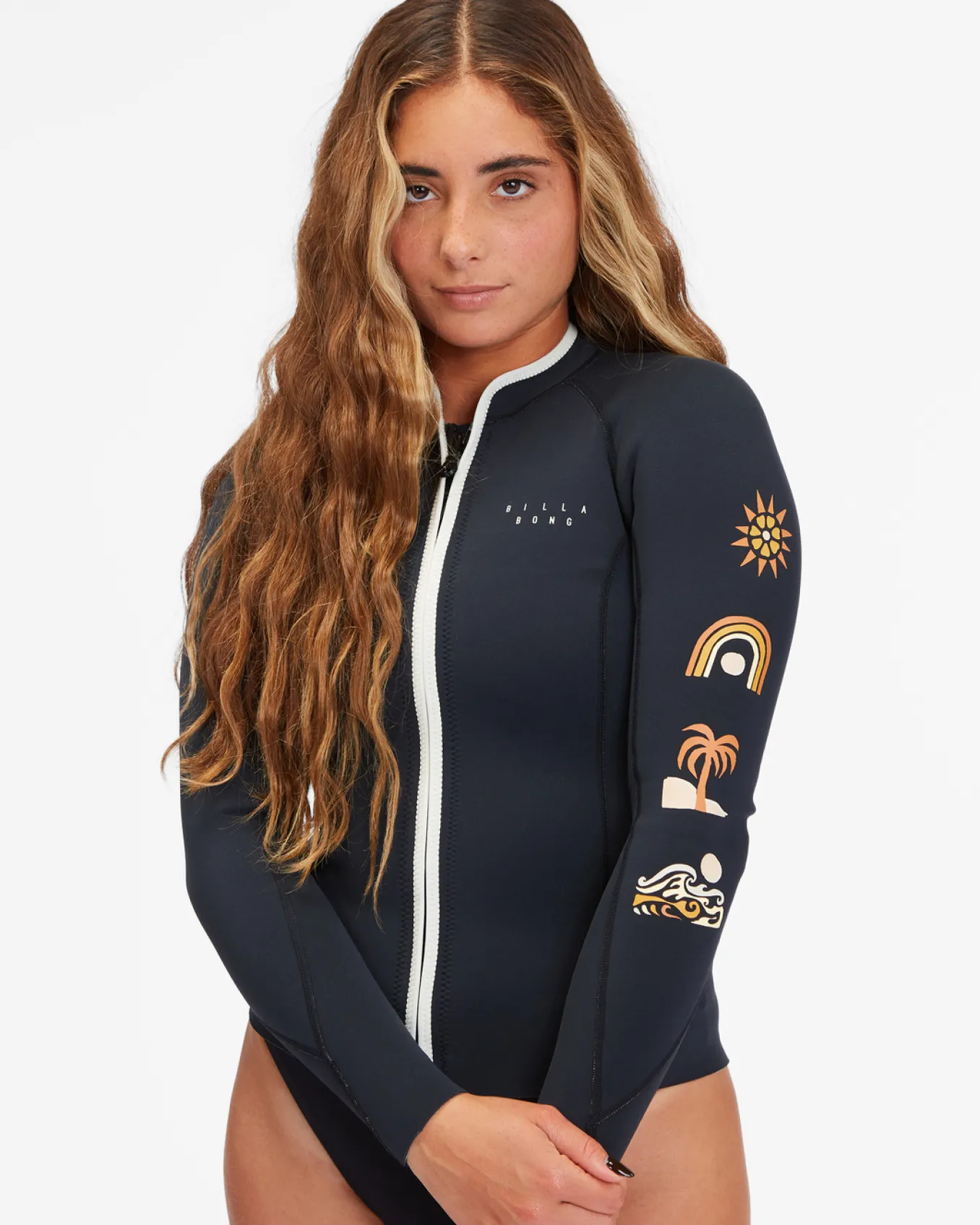 1mm Peeky Natural 2022 - Casaco para surf em neopreno para Mulher