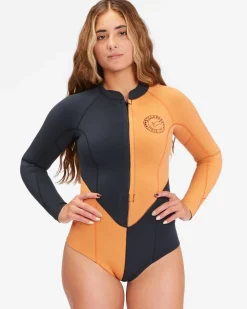 2/2mm Salty Dayz - Body para surf de manga comprida, com fecho &agrave; frente para Mulher