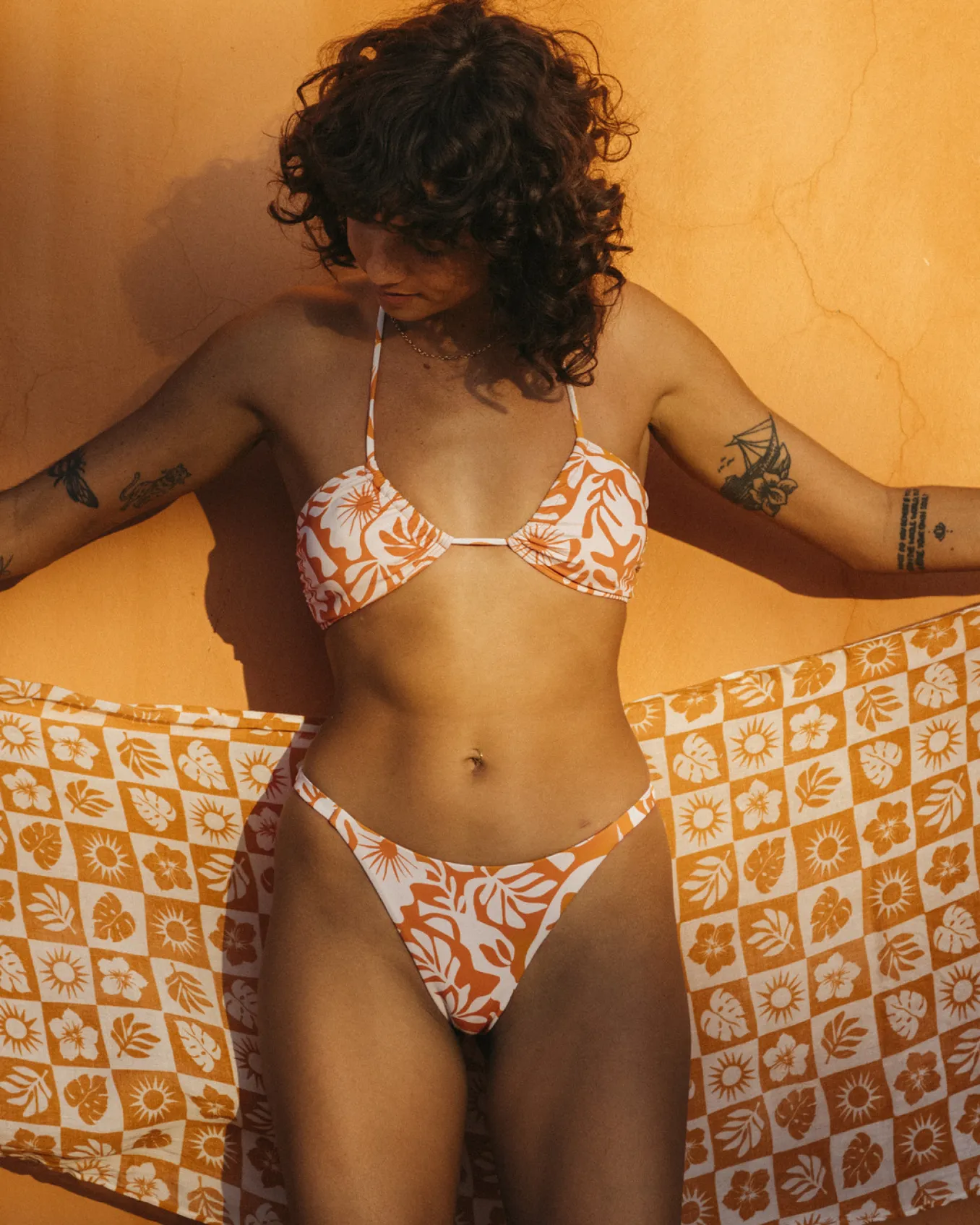 On Island Time Maya - Cueca de biquíni com cintura descida para Mulher