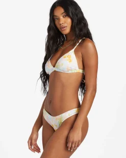 Peaceful Palms Cocoa - Cueca de biqu&iacute;ni com cintura descida para Mulher