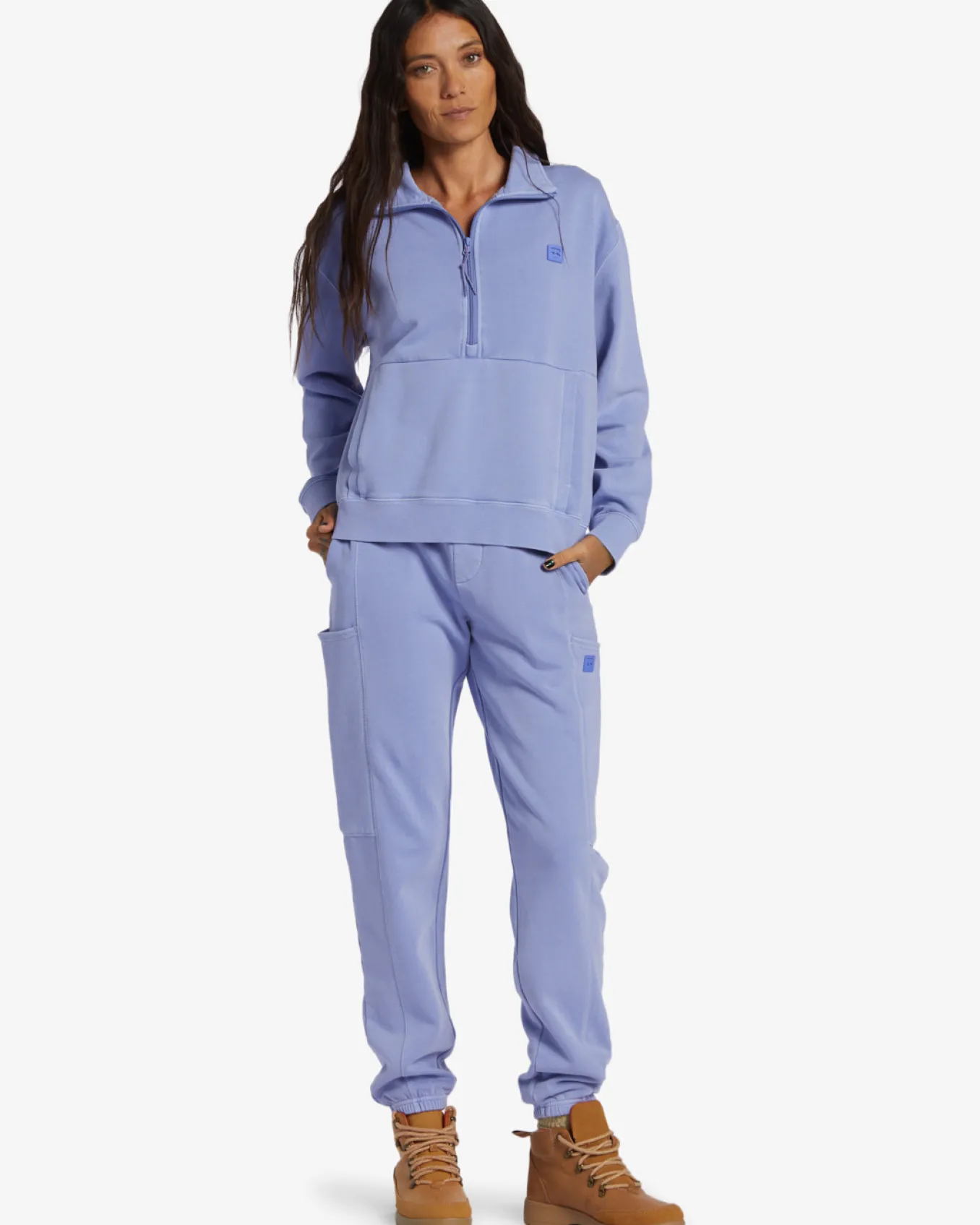 Stay On The Path - Sweatshirt com fecho de correr na gola para Mulher