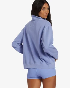 Stay On The Path - Sweatshirt com fecho de correr na gola para Mulher