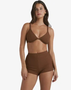 Sunrays Palma - Cueca de biquíni estilo calções curtos para Mulher