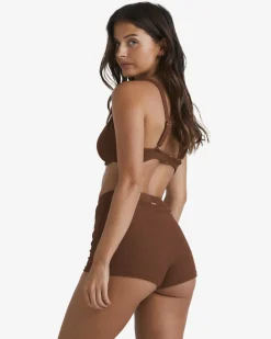 Sunrays Palma - Cueca de biquíni estilo calções curtos para Mulher