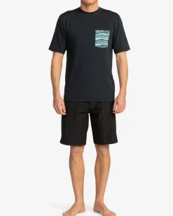 Team Pocket - T-shirt de surf de manga curta com UPF 50 para Homem