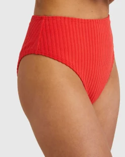 Terry Rib Hi Maui - Parte de baixo de biqu&iacute;ni de cintura subida para Mulher