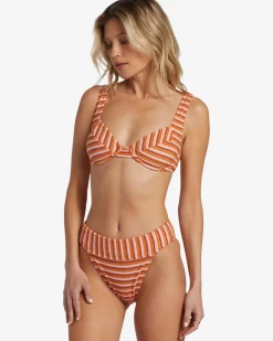 Tides Terry - Mid-Waist Bikini Bottoms para Mulher